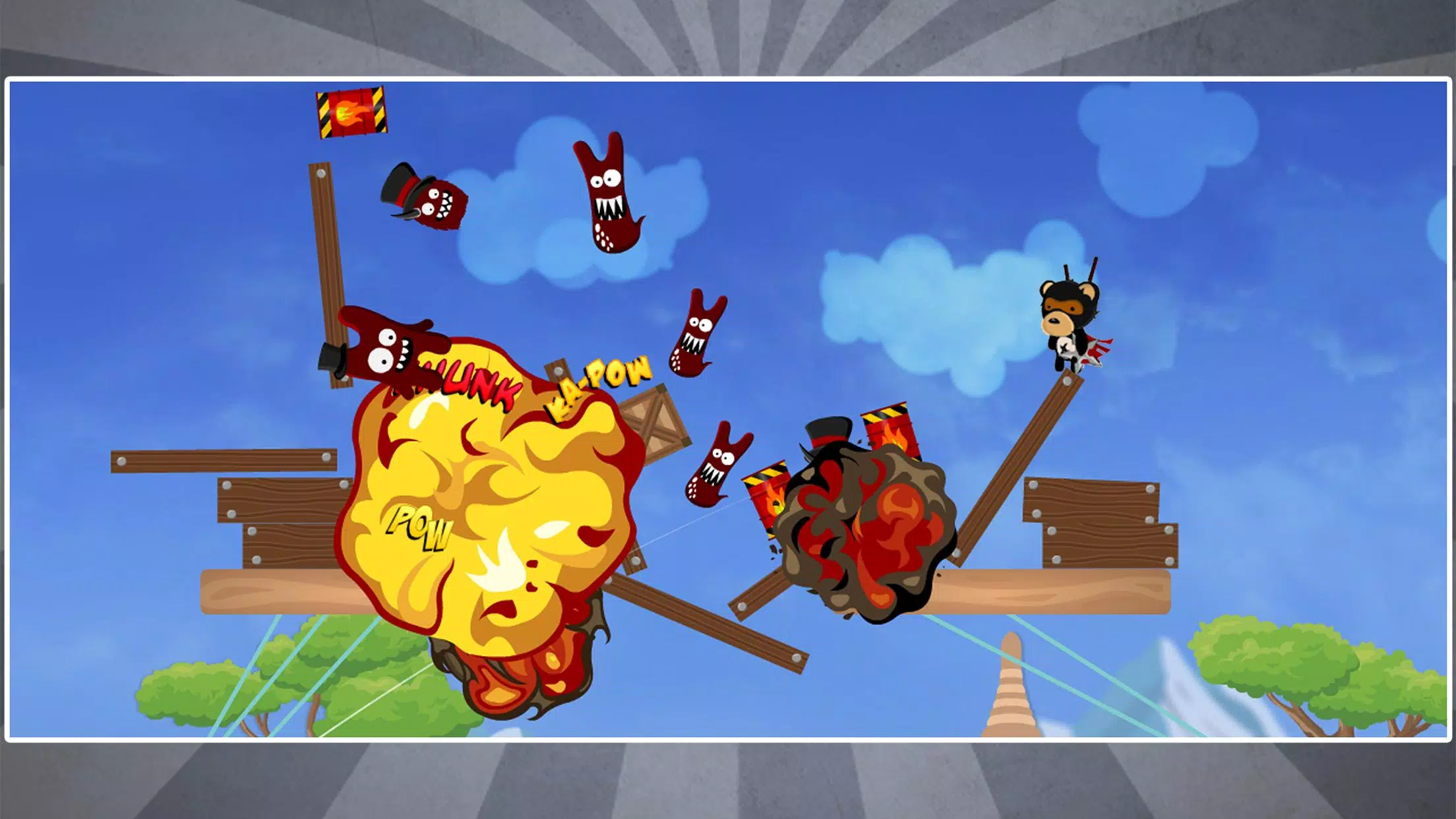 Ninja Bear: Slingshot Shooter screenshot 3