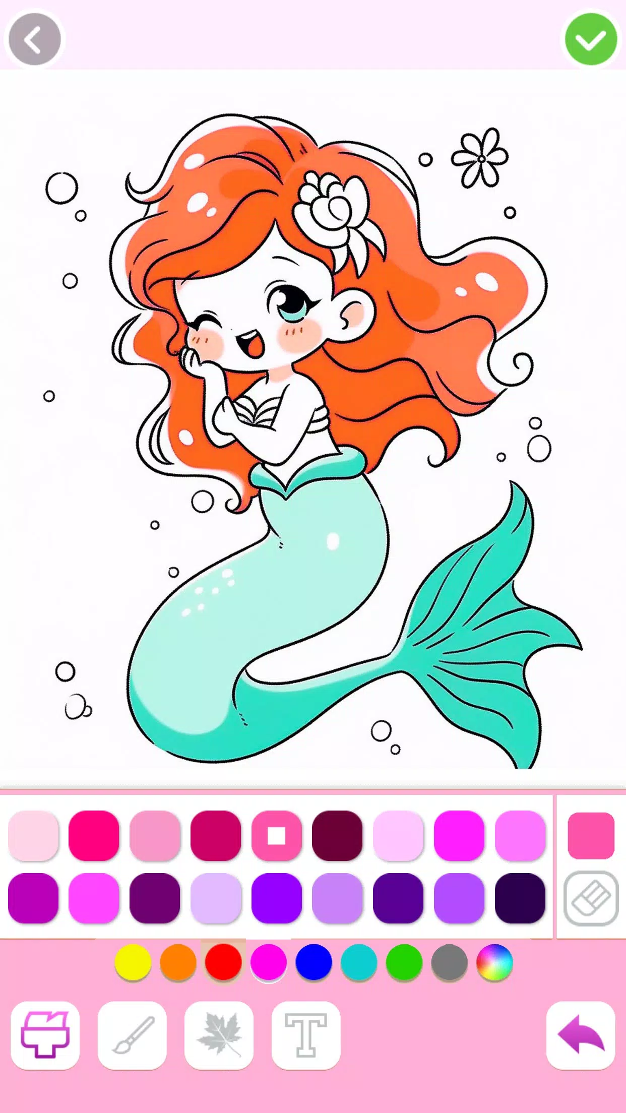 Mermaid Coloring:Mermaid games zrzut ekranu 2