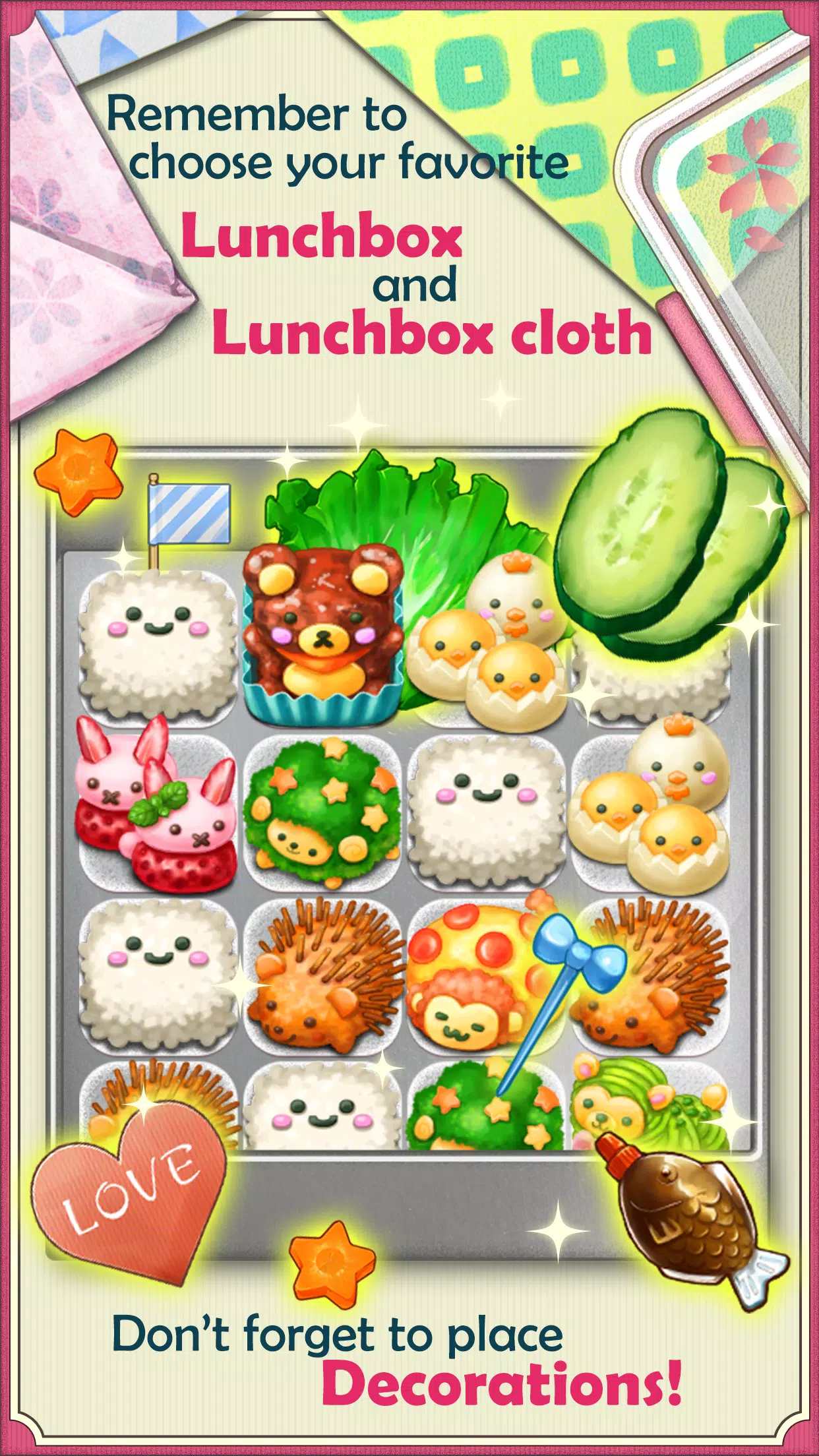 Fluffy! Cute Lunchbox captura de pantalla 3