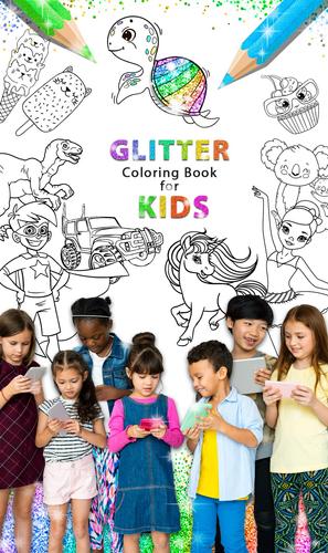 Glitter Coloring Game for Kids Screenshot 1
