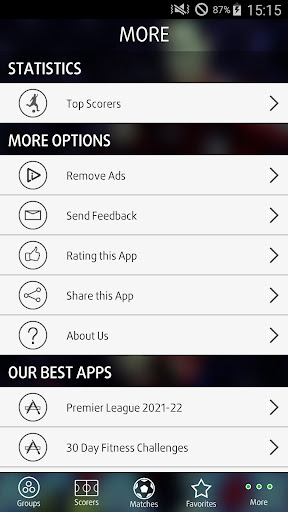Live Scores for Champions League screenshot 3