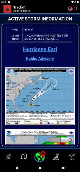Track-It Hurricane Tracker屏幕截圖2