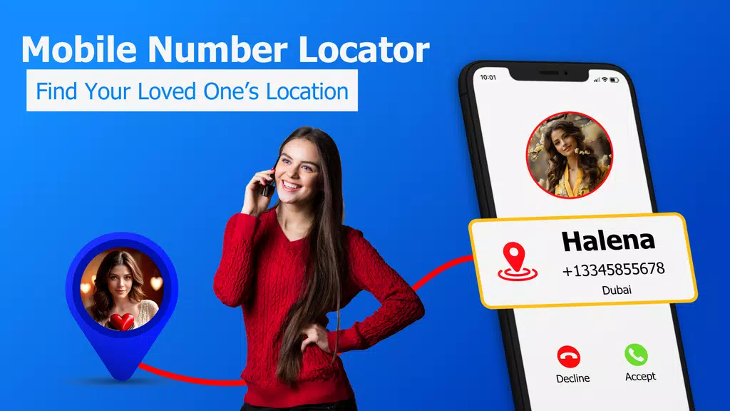 ภาพหน้าจอ GPS Mobile Number locator App 1