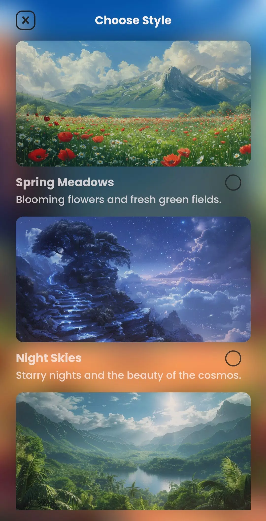 AI Landscape Generator App zrzut ekranu 2