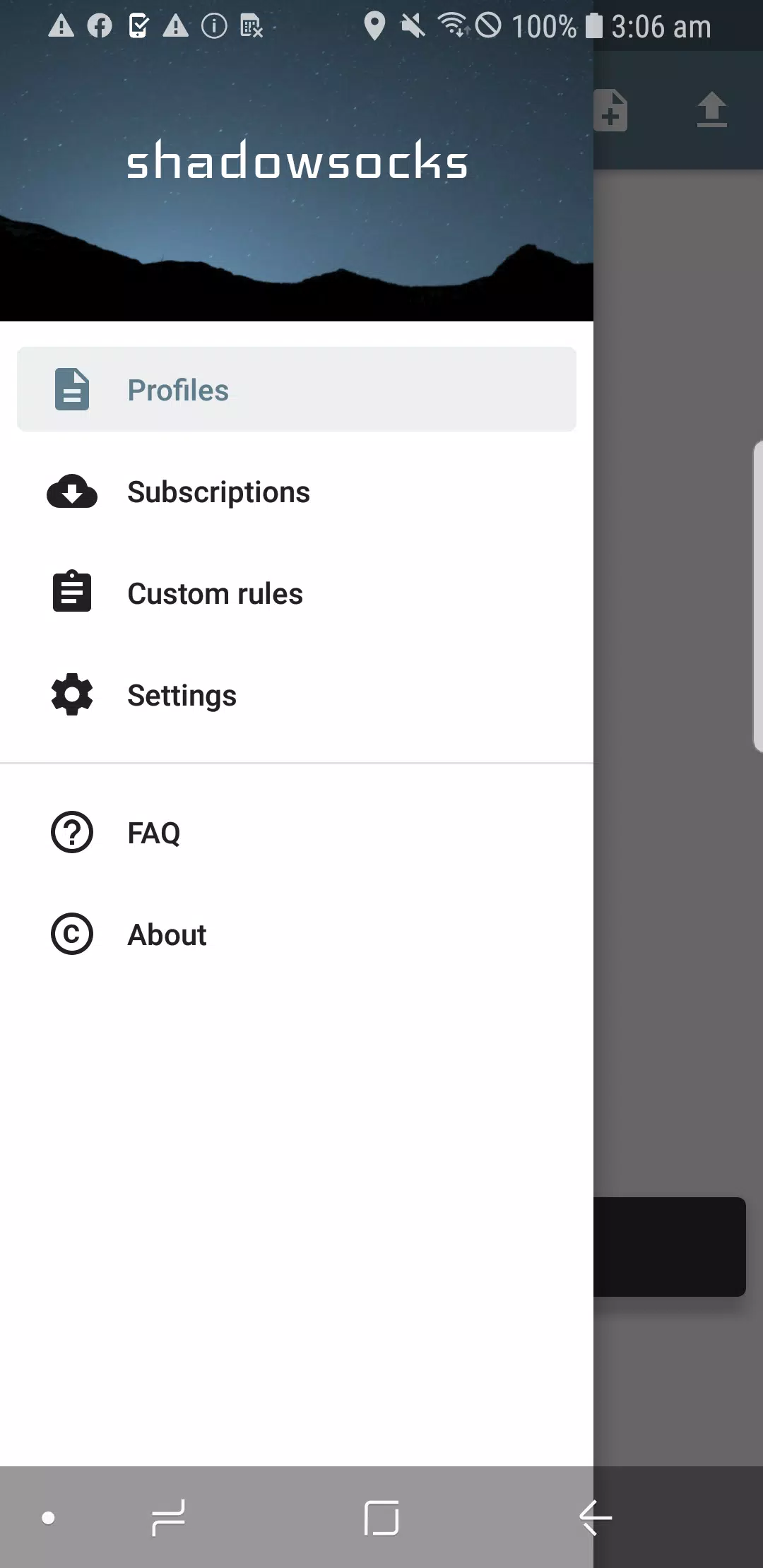 ภาพหน้าจอ Shadowsocks 2
