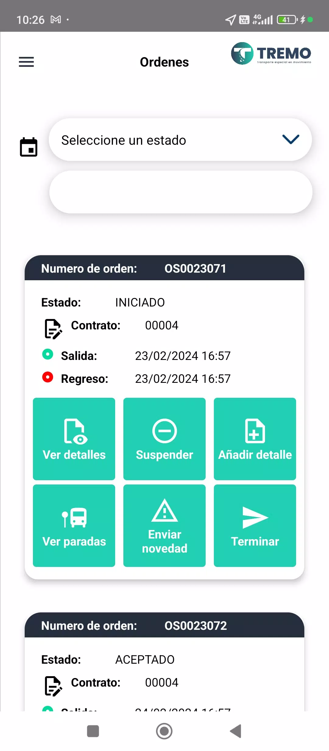 Tremo conductor Screenshot 2