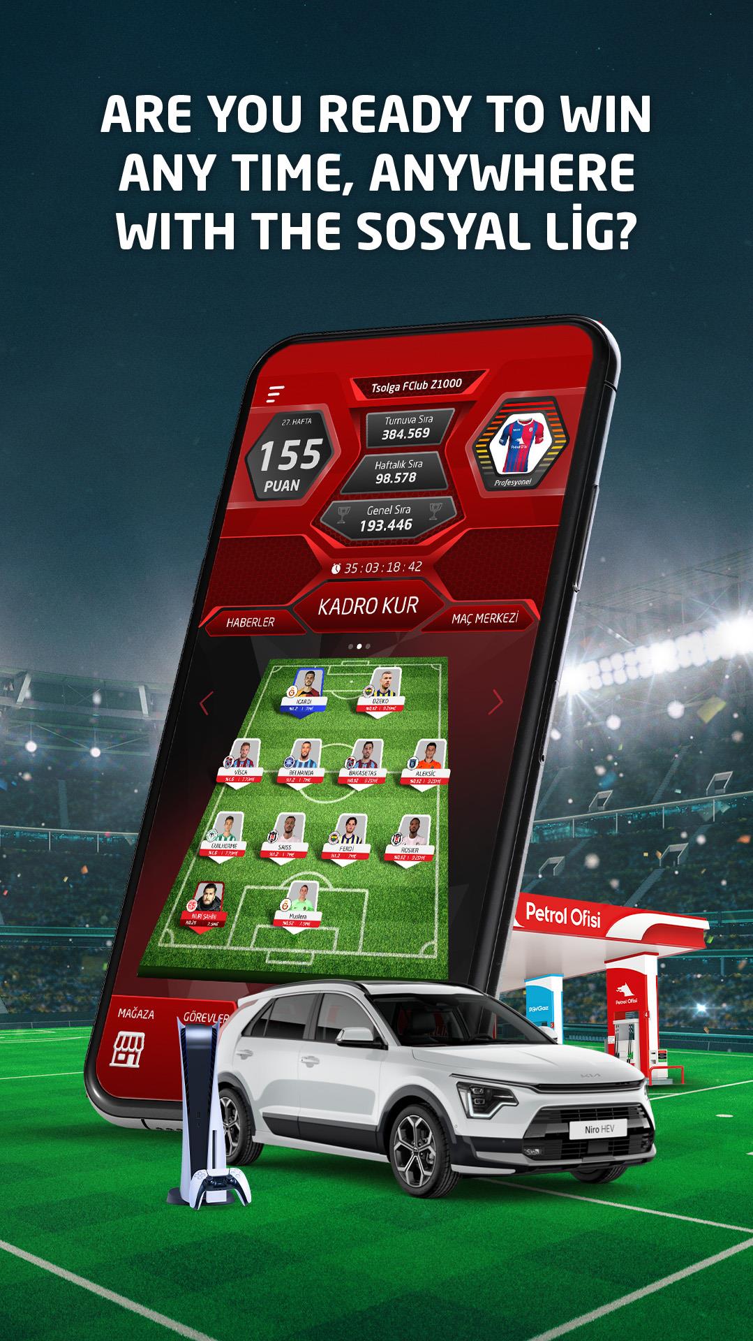 Sosyal Lig - Football Game স্ক্রিনশট 1