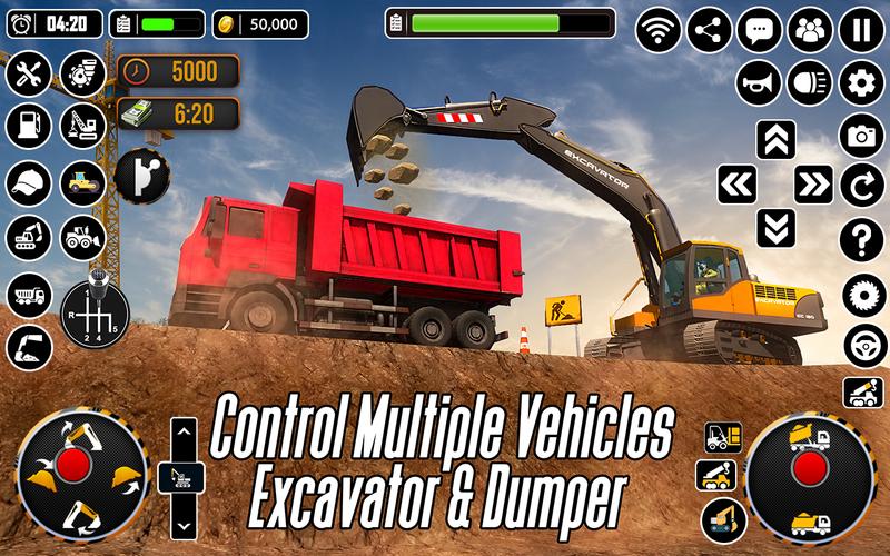 City Heavy Excavator Crane 3D screenshot 3