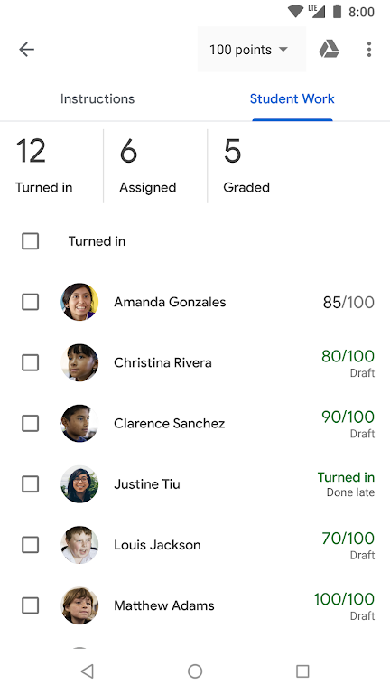 Google Classroom captura de pantalla 4