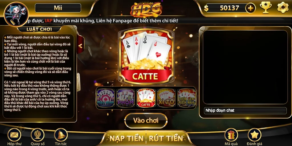 Game bài nhận quà khủng - HDG屏幕截圖1