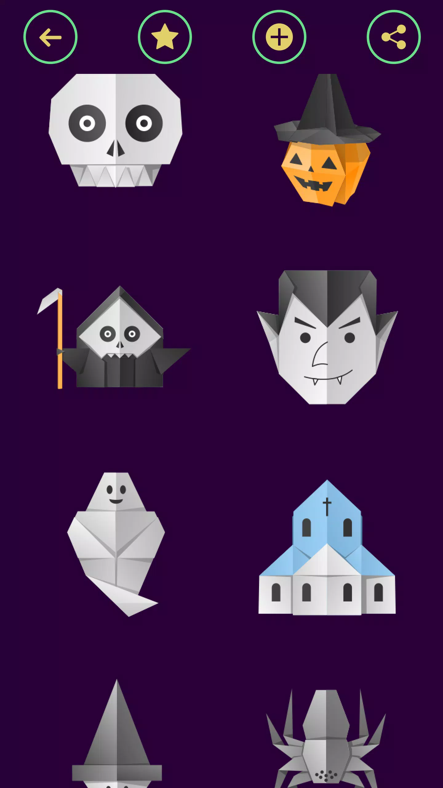 Origami Halloween屏幕截圖4
