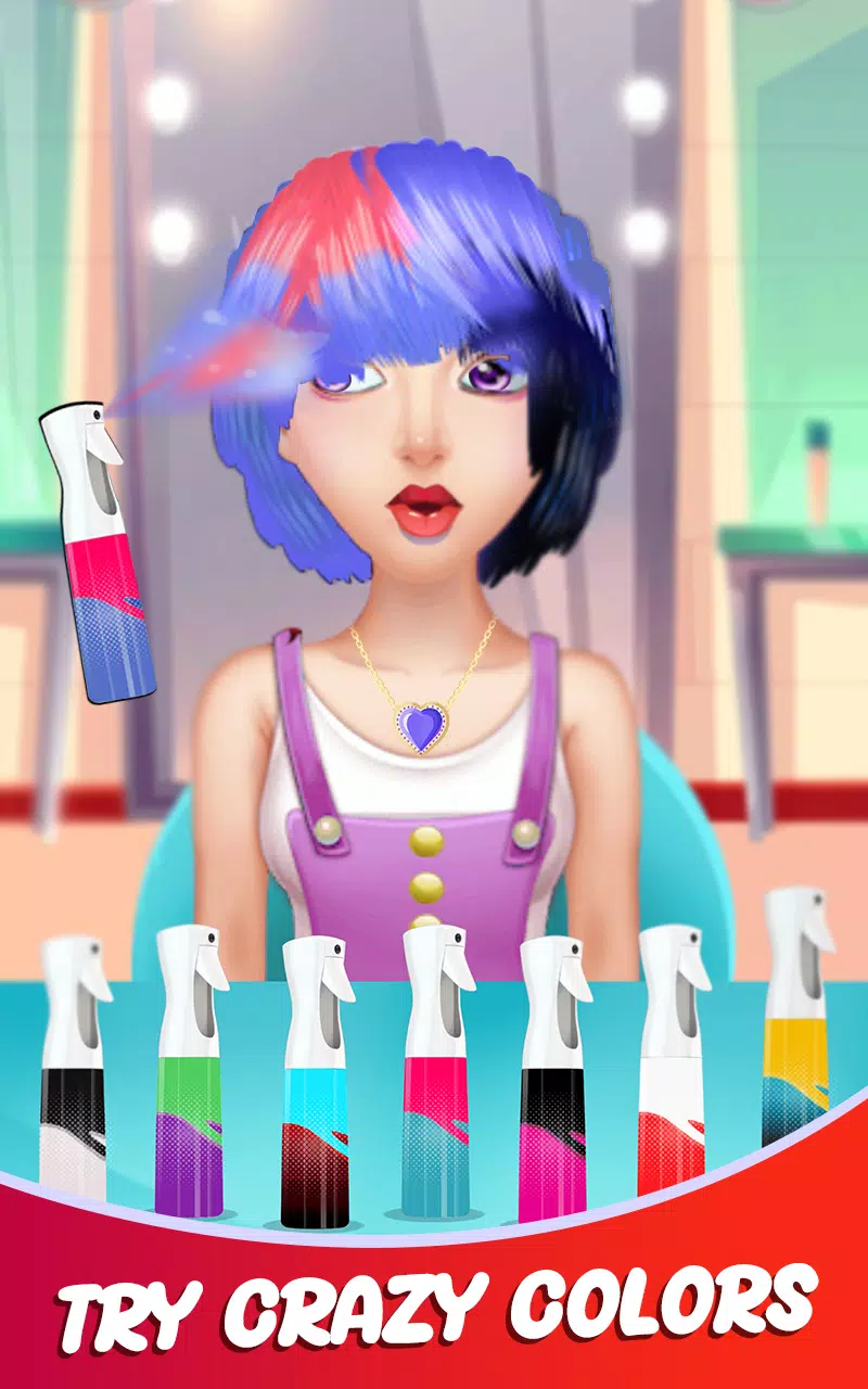 Fashion Girls Hair Salon Games 스크린 샷 1