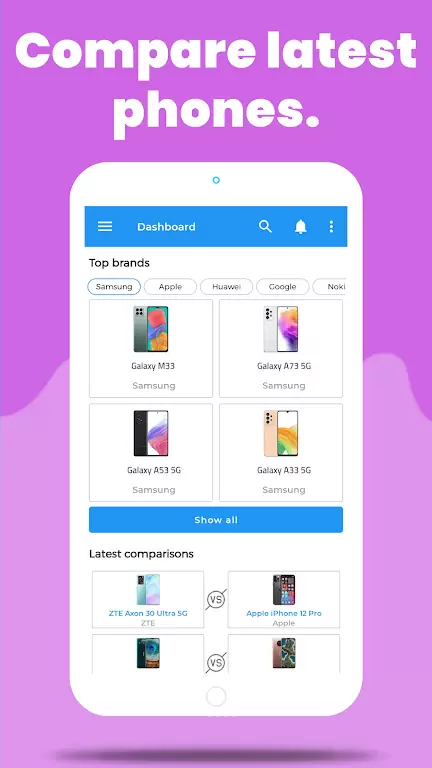 Compare Phones Prices & Specs ảnh chụp màn hình 1