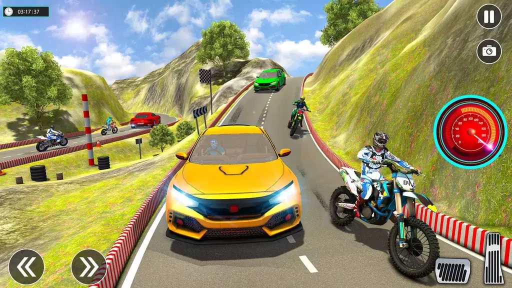 Sports Car vs Bike Racing captura de pantalla 2