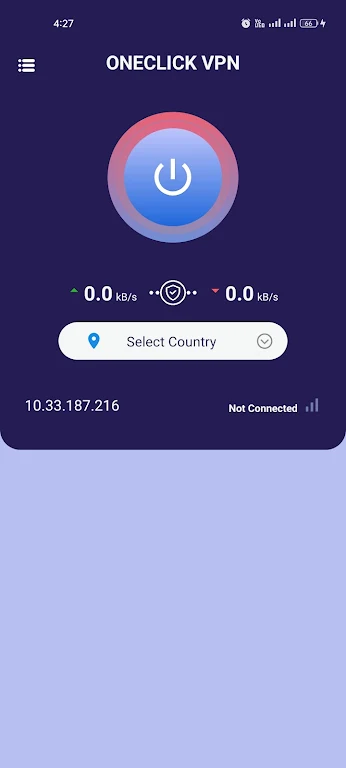 OneClick VPN - Turbo VPN App экрана 1
