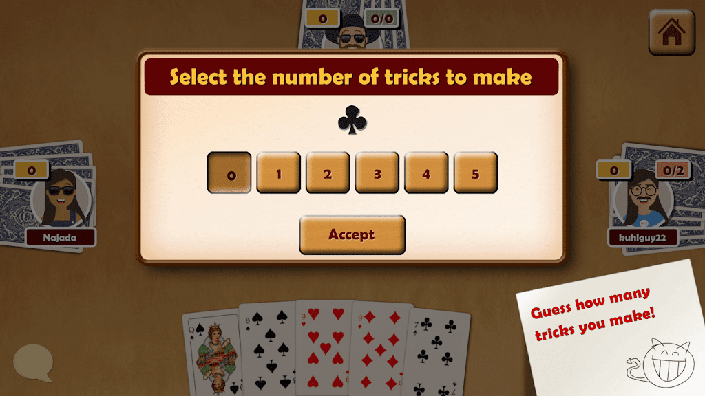 Oh Hell - Online Spades Game ảnh chụp màn hình 1