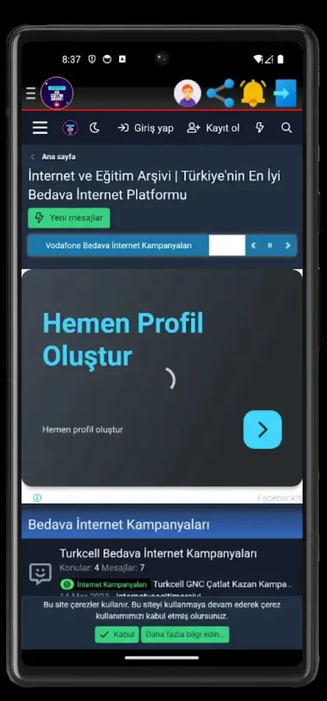 İnternet ve Eğitim Arşivi screenshot 2