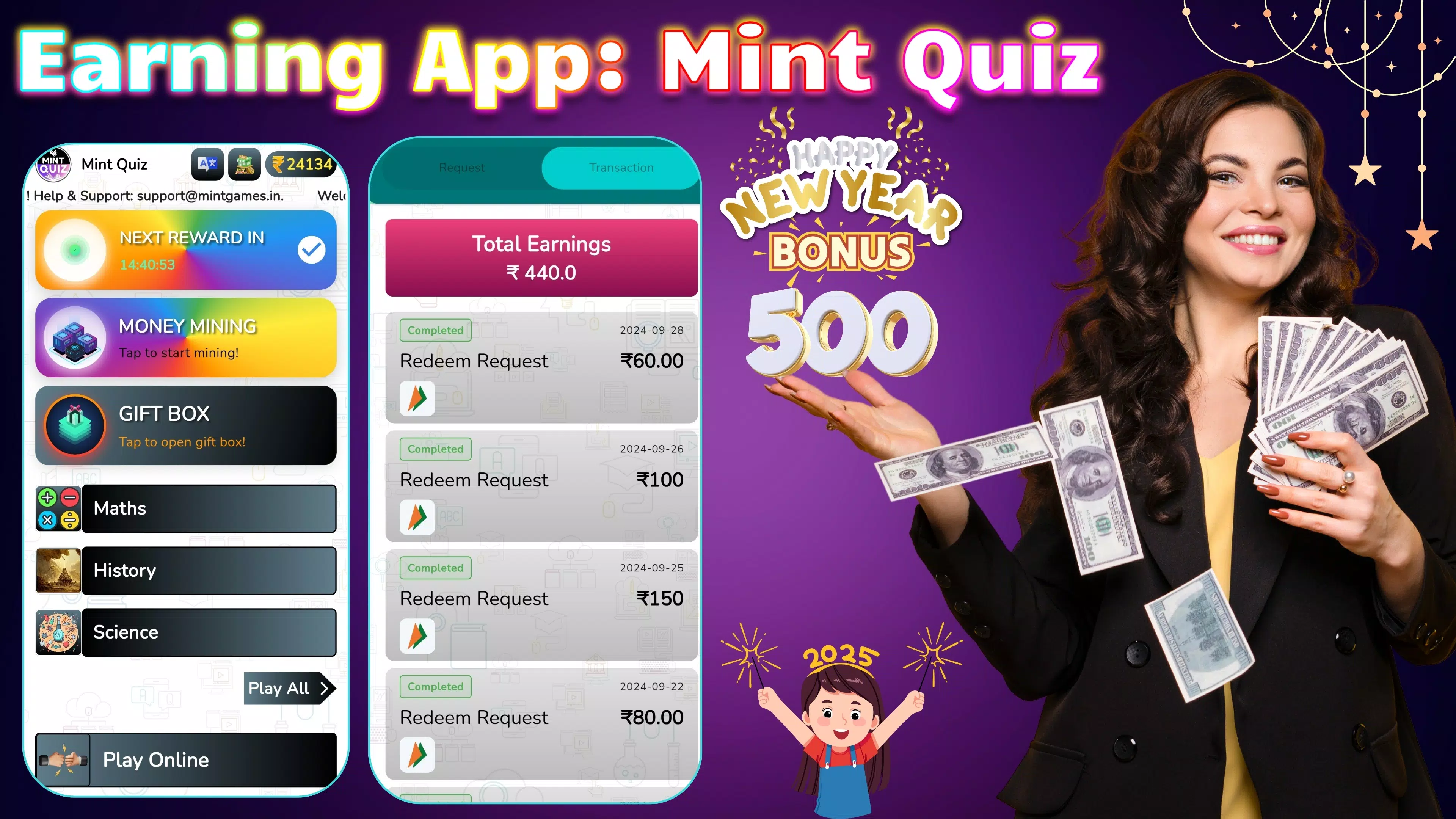 Earning App: Mint Quiz屏幕截圖1