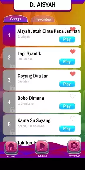 ภาพหน้าจอ Piano Tiles DJ Aisyah Jamilah 3