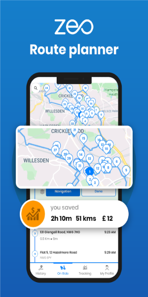 Zeo Fast Multi Stop Route Plan ကိုဖန်သားပြင်1