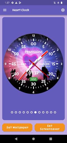 Heart Clock Live Wallpaper экрана 4