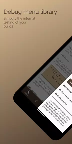 Beagle - Debug menu demo экрана 1
