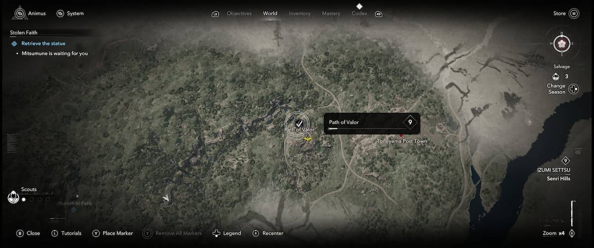 Assassin's Creed Shadows Path Of Valor Map Ubicación