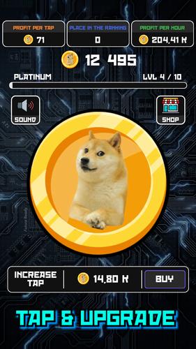 Crypto Clicker Doge Coin Idle 스크린 샷 1