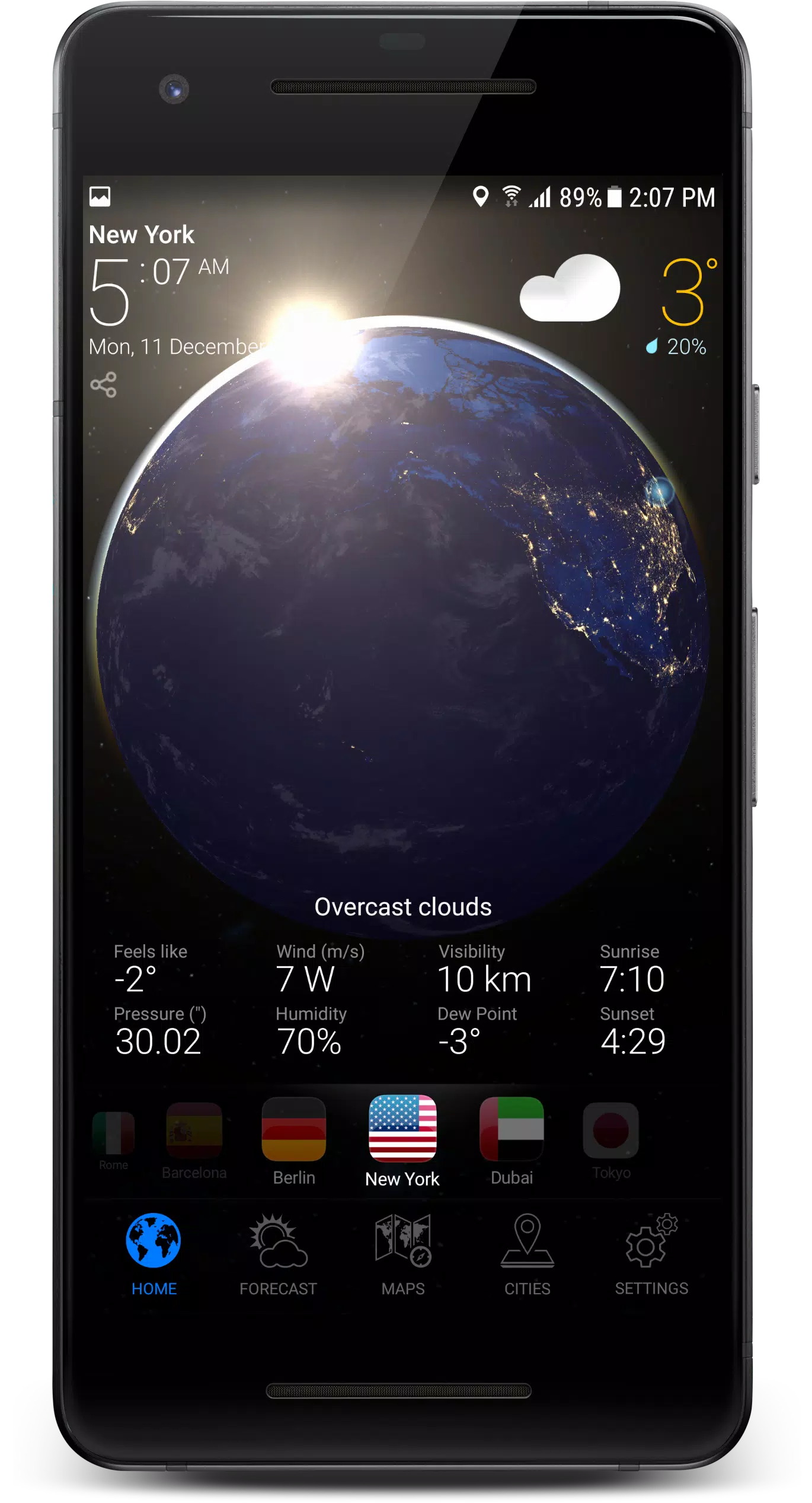 3D EARTH PRO - local forecast screenshot 2