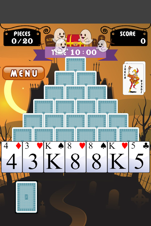 Pyramid Solitaire on Halloween屏幕截圖3