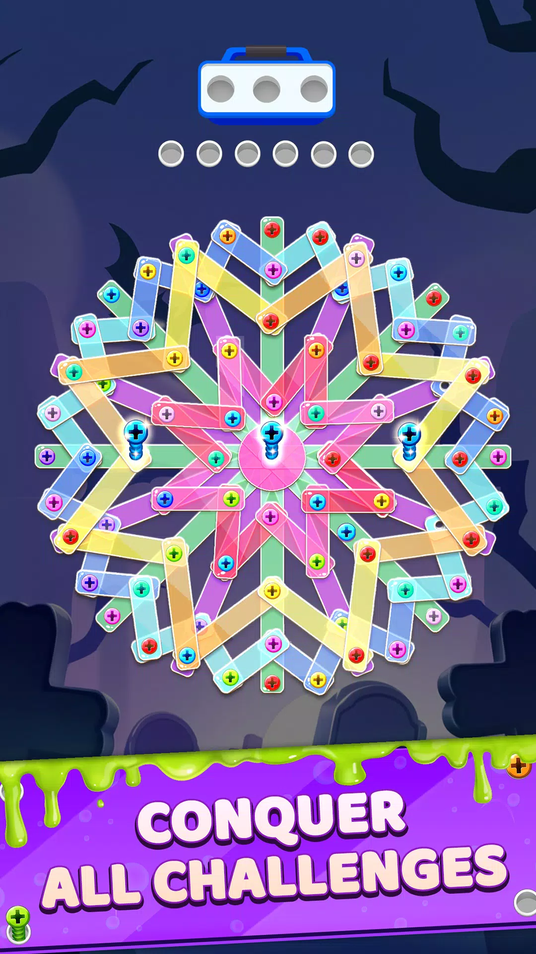 ภาพหน้าจอ Screw Nut and Bolt: Jam Puzzle 1