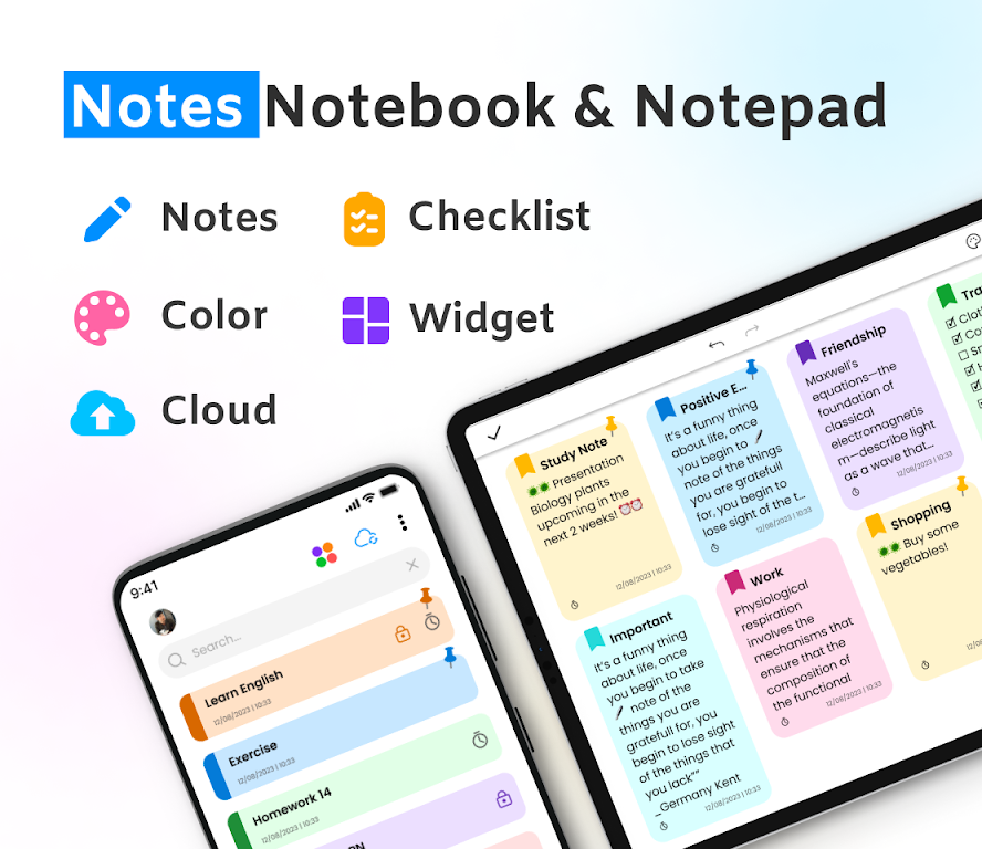 Notes, Notebook & Notepad ကိုဖန်သားပြင်1