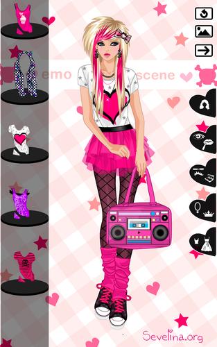 Emo dress up game স্ক্রিনশট 1