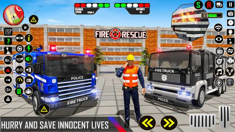 Police Ambulance Fire Truck屏幕截圖3