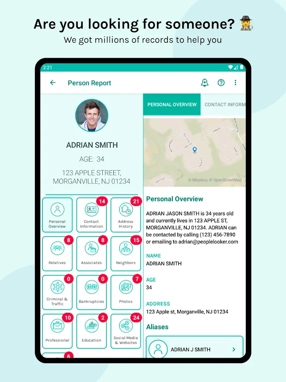 Screenshot PeopleLooker Background Search 4
