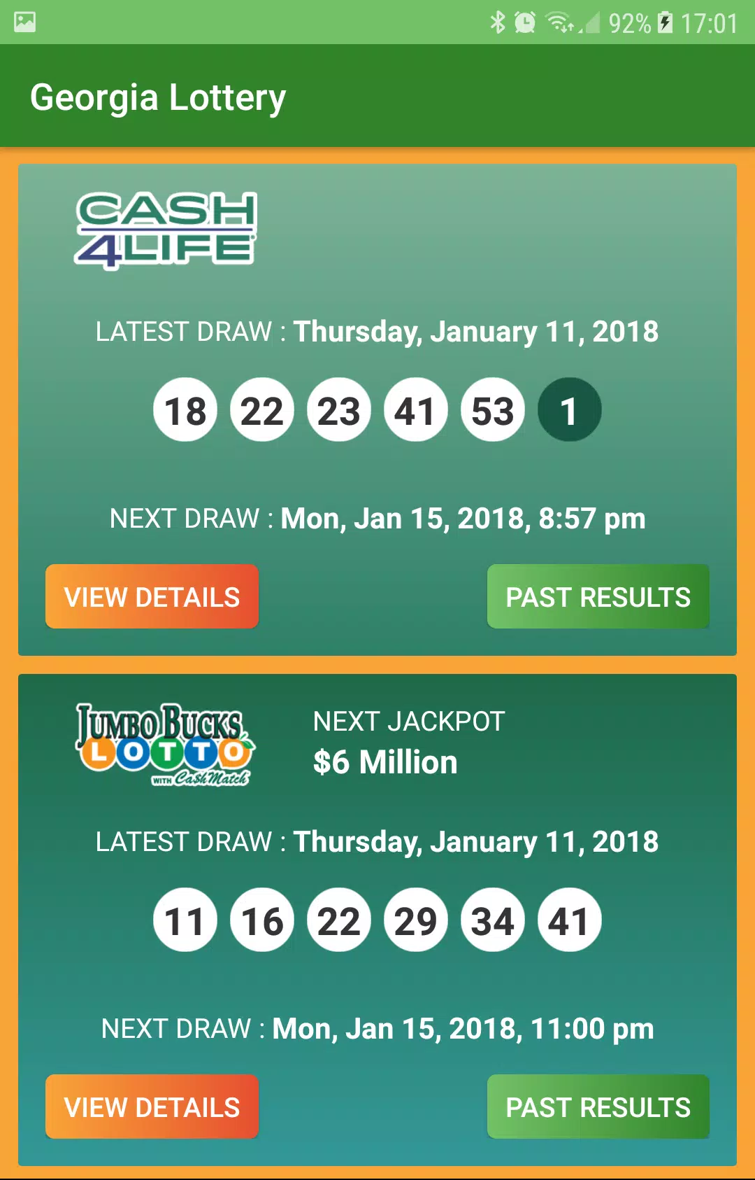 Georgia Lottery Results Capture d’écran2