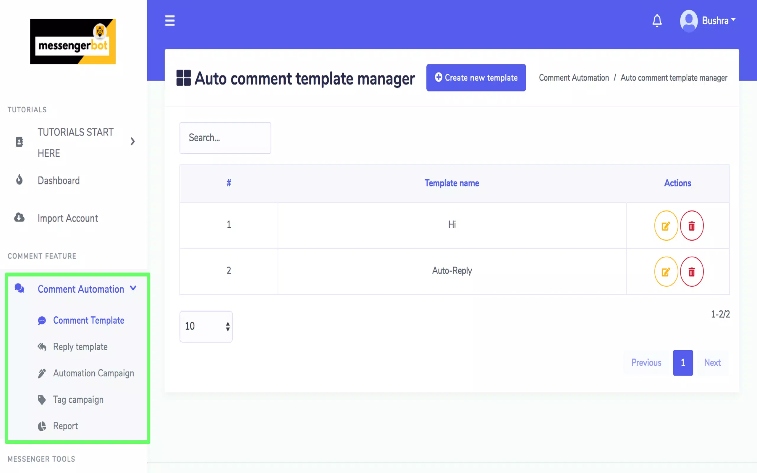 Messenger Bot Capture d’écran2