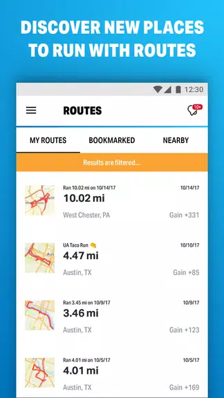 Map My Runでランニングスクリーンショット3