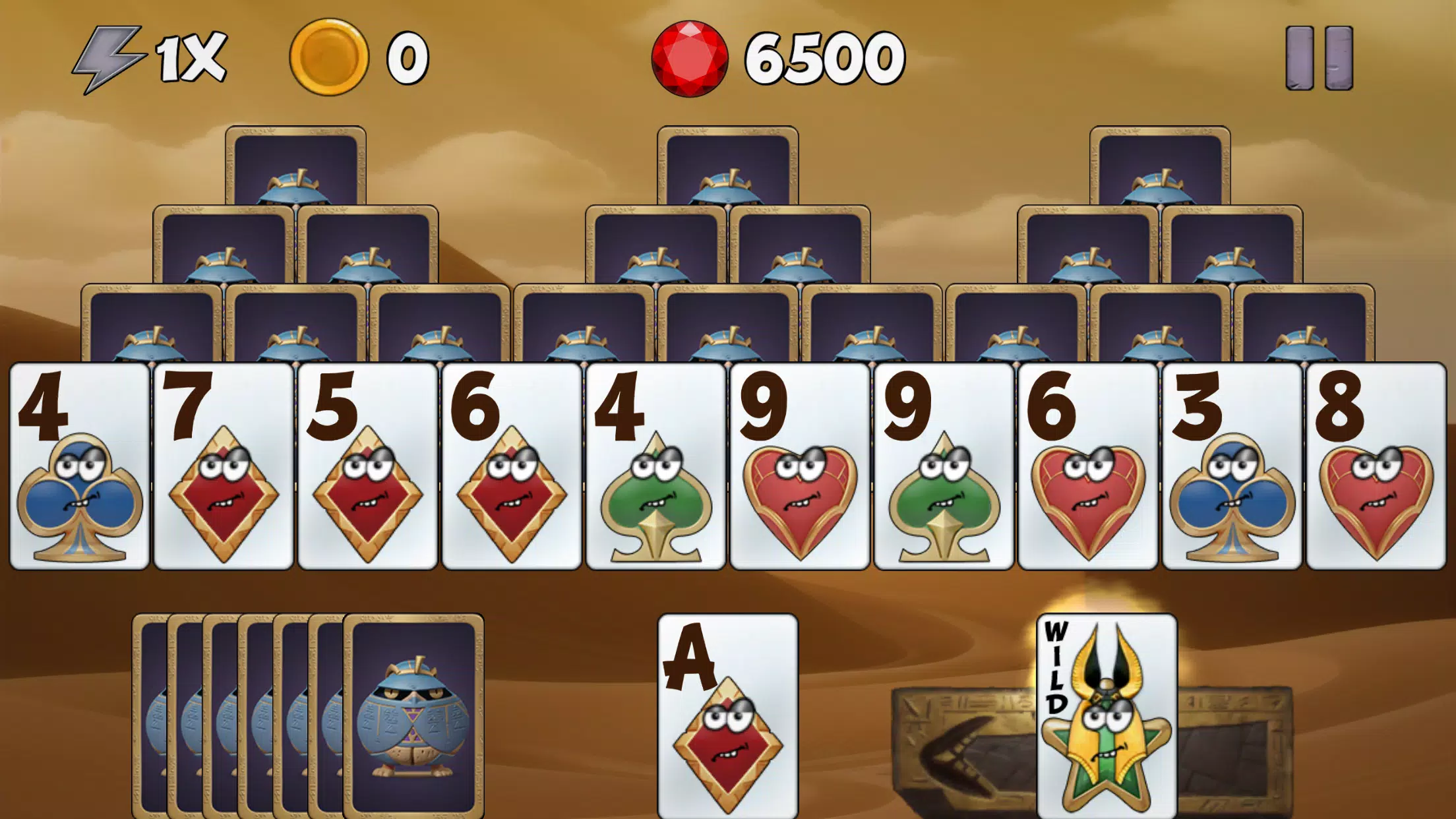 Tricky Tut Solitaire ekran görüntüsü 1