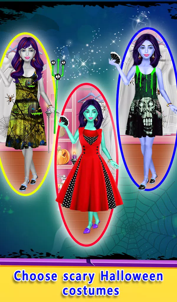 Halloween Makeover Salon Games captura de pantalla 4