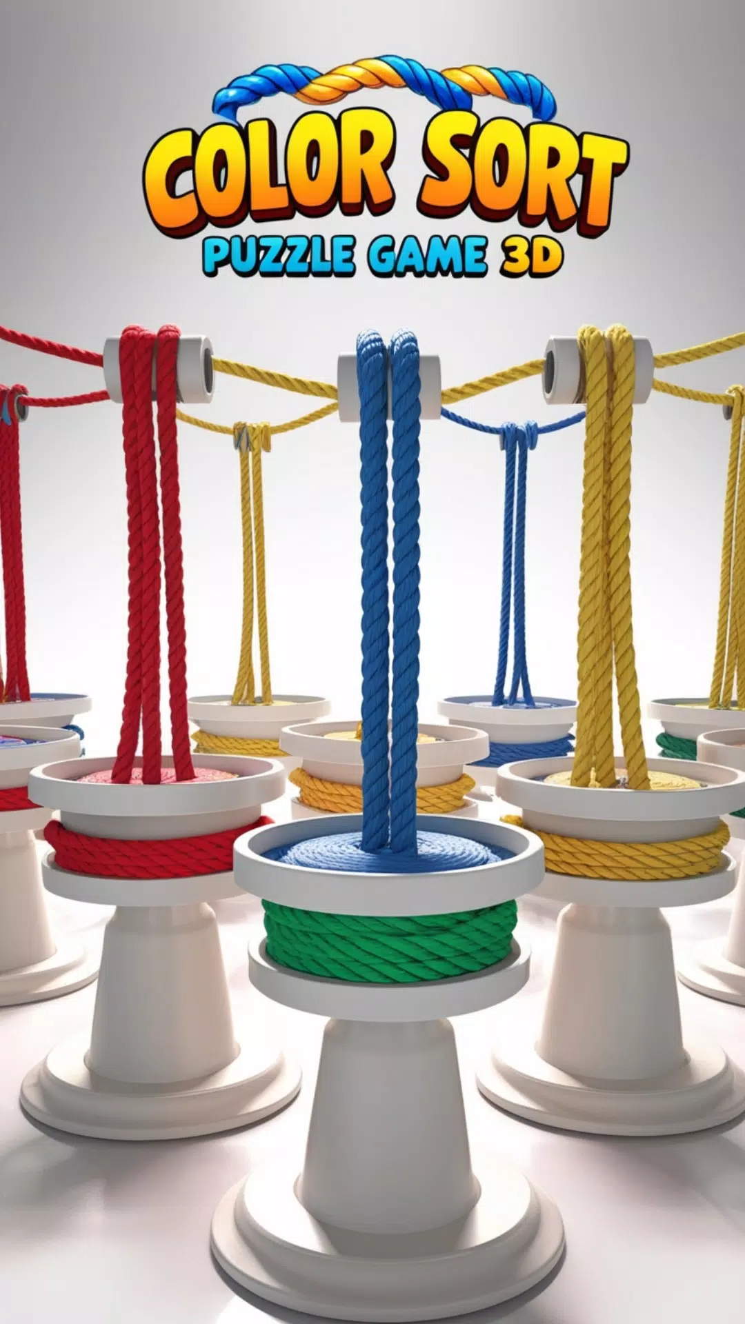 Rope Color Sort Puzzle Game 3D экрана 3