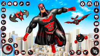 Bat Hero Dark Crime City Game screenshot 2