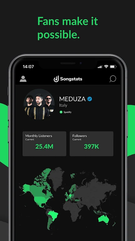 Songstats: Music Analytics Captura de pantalla 1