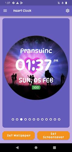 Heart Clock Live Wallpaper Capture d’écran2