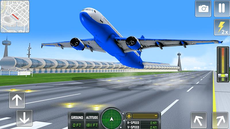 Flying Airplane Pilot Games ကိုဖန်သားပြင်1