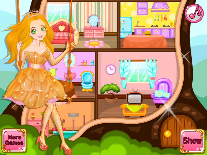 Princess Doll House Decoration captura de pantalla 1