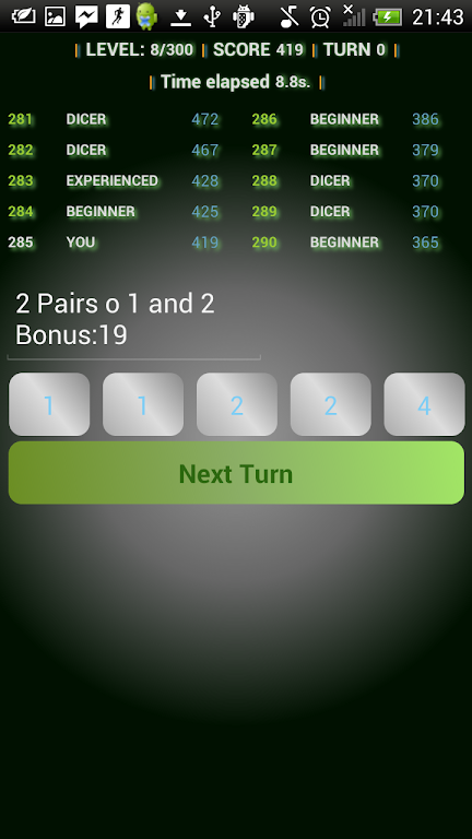 ภาพหน้าจอ Doms roll dice poker game free 3
