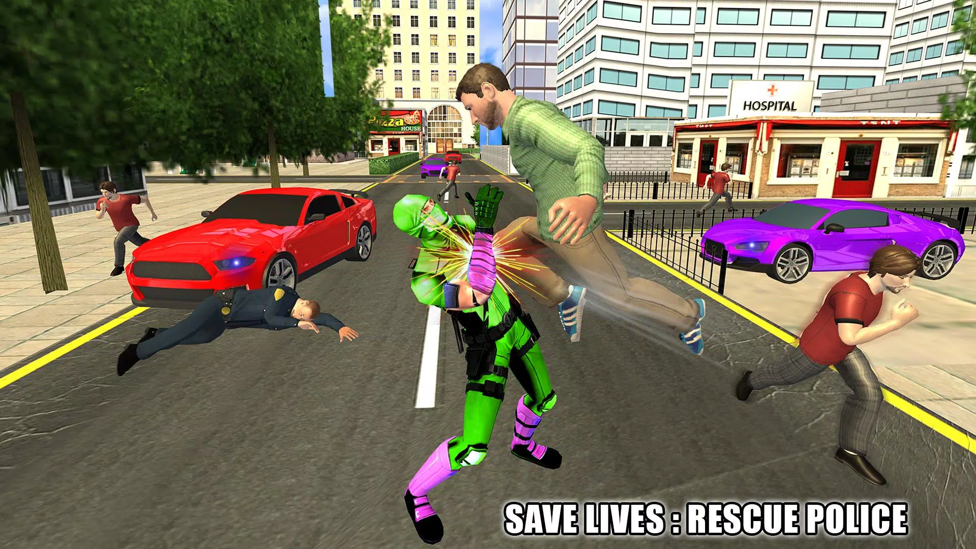 Flying Ninja Hero Crime Chase ảnh chụp màn hình 3
