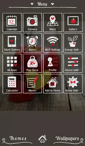 Heart Apple Theme +HOME ảnh chụp màn hình 1