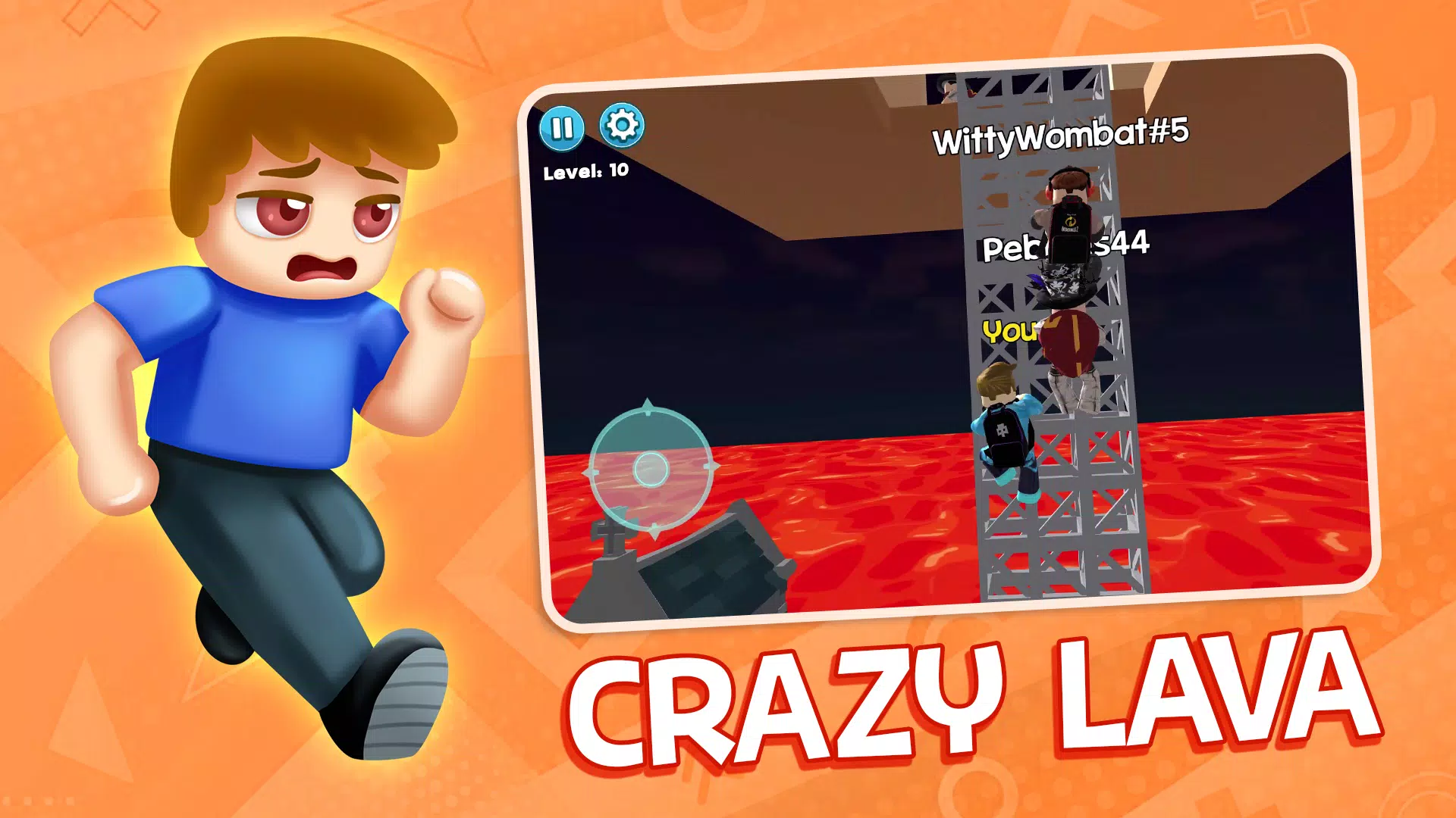 ภาพหน้าจอ Obby Block World: Lava Fall 3